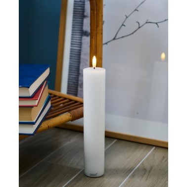 Vela Led Sirius Sille Ø7 5x25cms Blanco