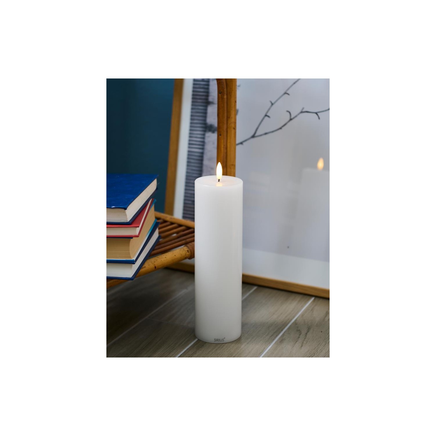 Vela Led Sirius Sille Ø7 5x25cms Blanco