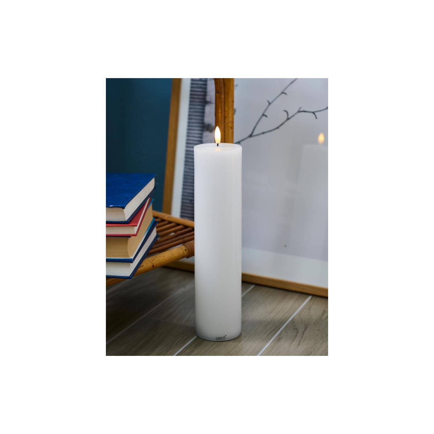 Vela Led Sirius Sille Ø7 5x30cms Blanco