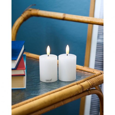 Set 2 Velas Led Sirius Sille  5x6 5cms White