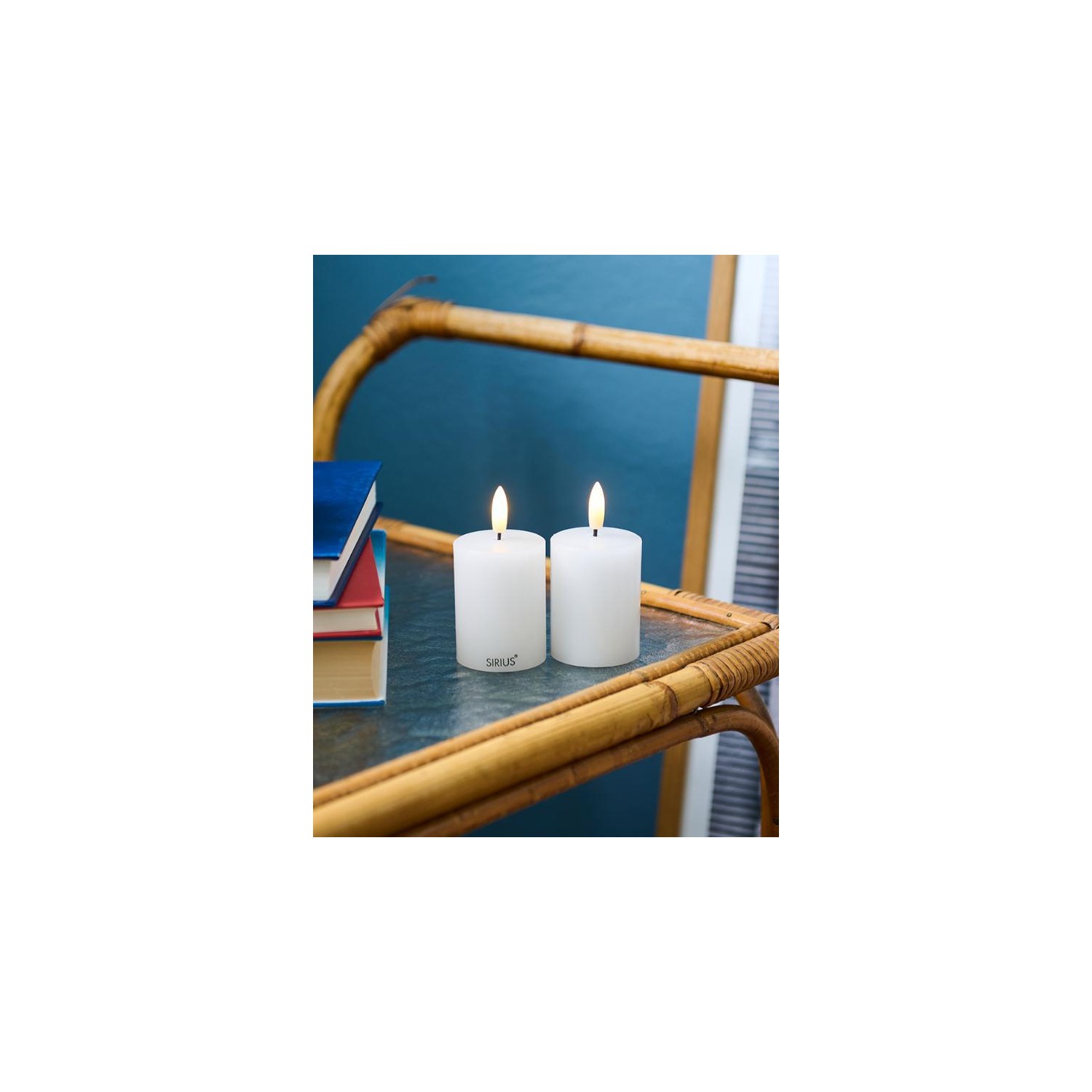 Set 2 Velas Led Sirius Sille  5x6 5cms White