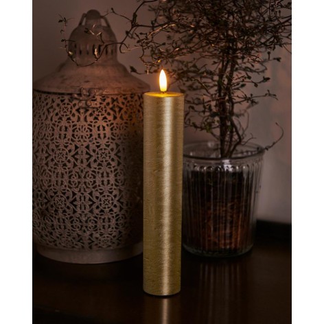Vela Led Sirius Sille Ø 5x25cms Dorada