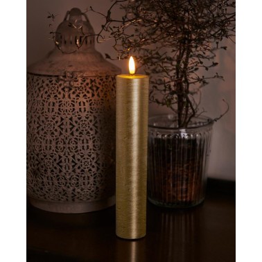 Vela Led Sirius Sille Ø 5x25cms Dorada