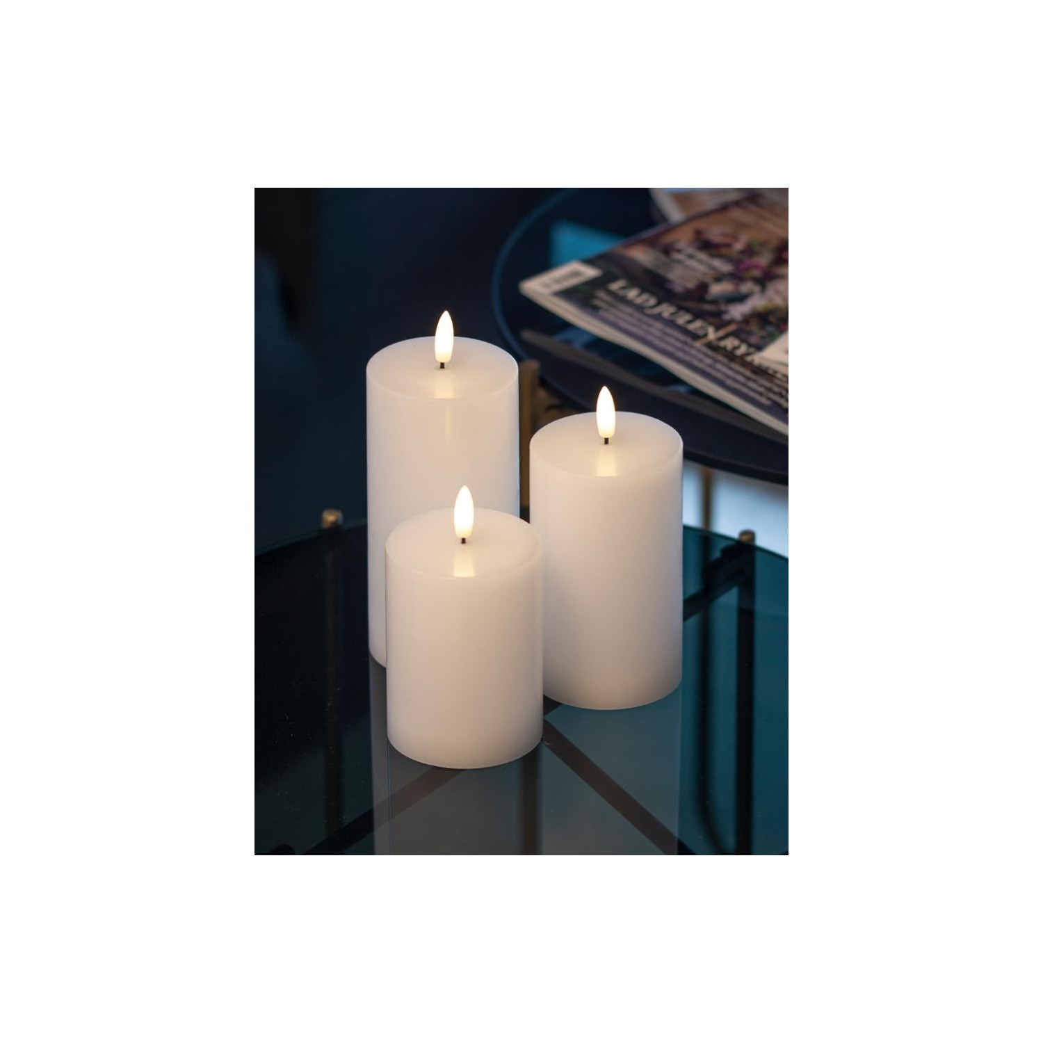 Velas Sirius Sille Set 3uds Blancas