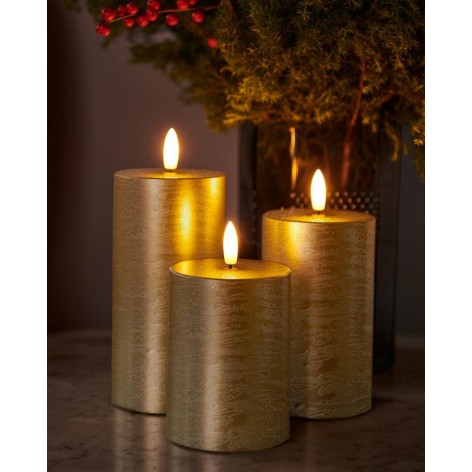 Velas Sirius Sille Set 3uds Doradas