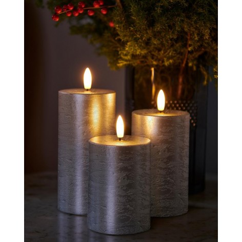 Velas Sirius Sille Set 3uds Plata