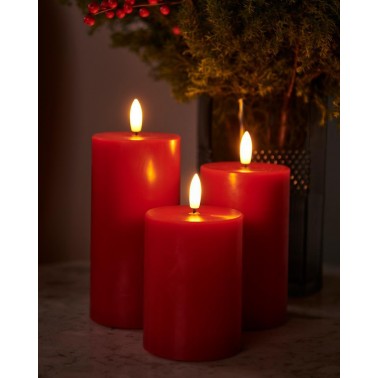 Velas Sirius Sille Set 3uds Rojas