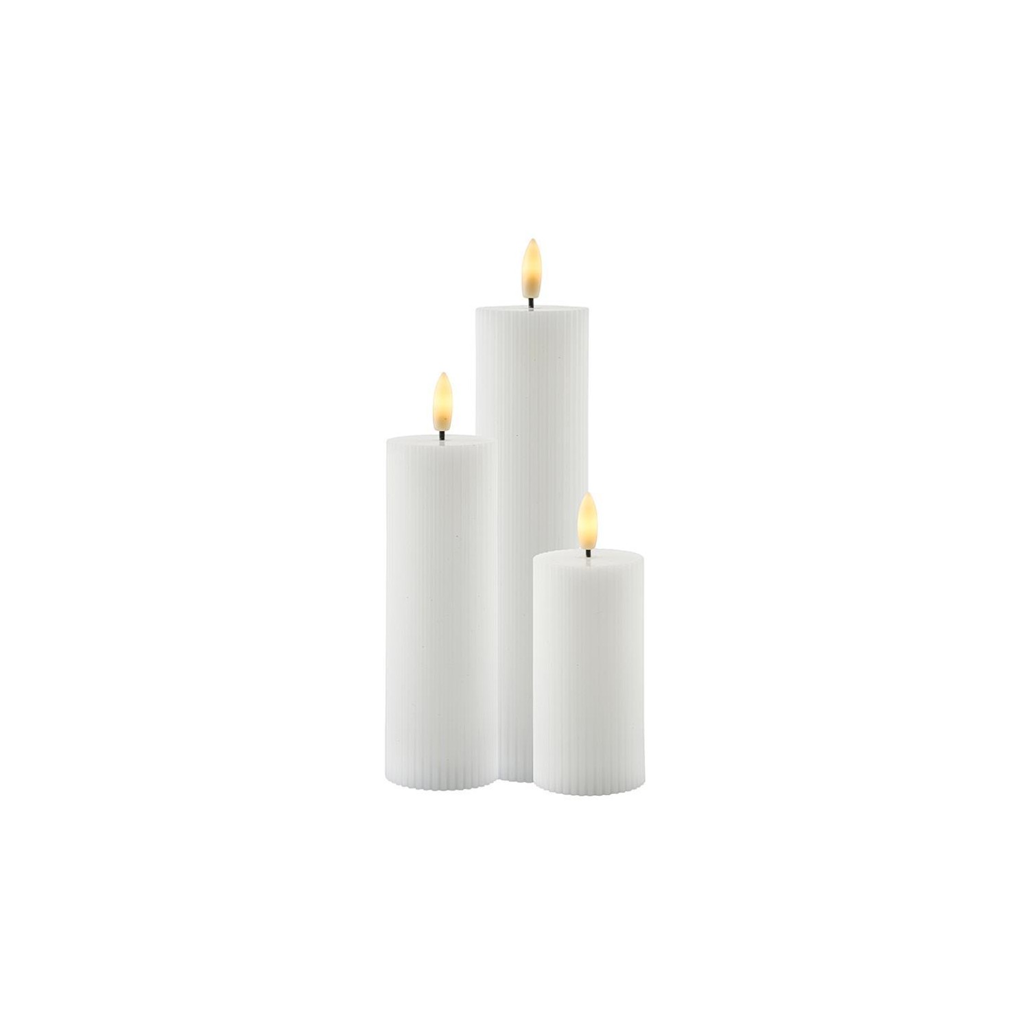 Set 3 Velas Sirius Smilla Recargables 