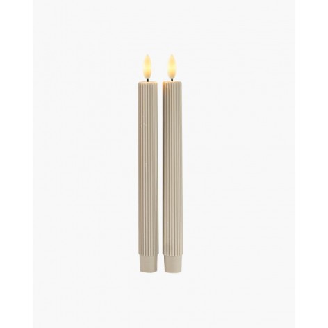 Set 2 Velas Sirius Smilla Altas Recargables Gris