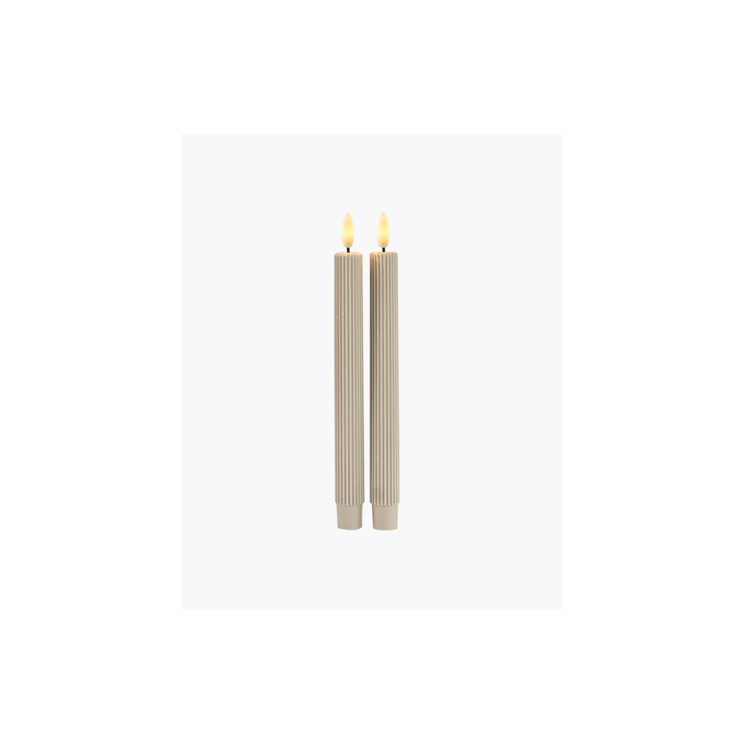 Set 2 Velas Sirius Smilla Altas Recargables Gris