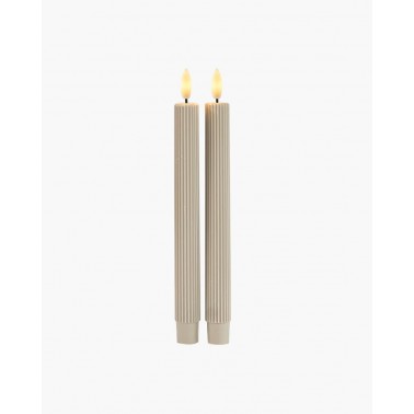 Set 2 Velas Sirius Smilla Altas Recargables Gris