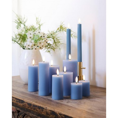 Set 3 Velas Sirius Smilla Recargables Azules
