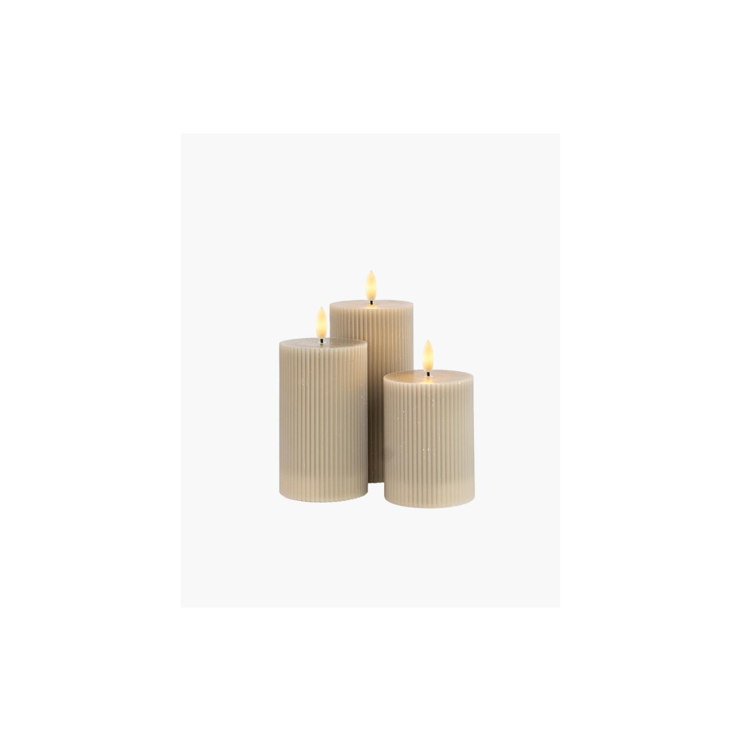 Vela Sirius Sille Recargable Set 3 Gris