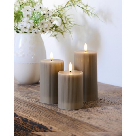 Vela Sirius Sille Recargable Set 3 Gris