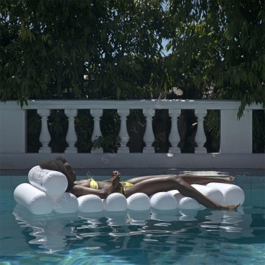 The Resort Tube Lilo Float White on White