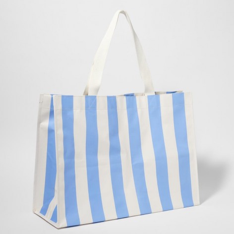 Carryall Beach Bag Le Weekend Mid Blue Cream