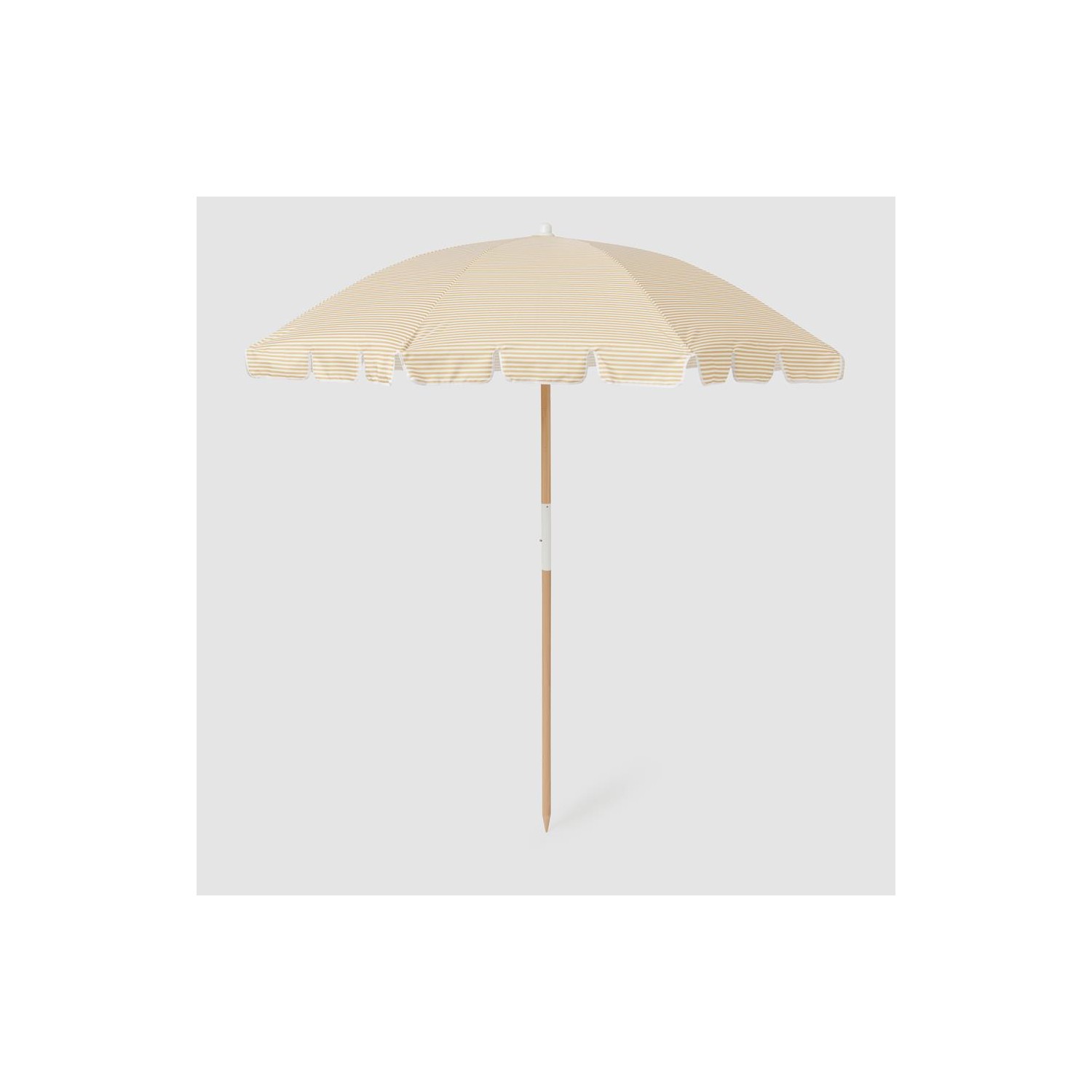 Beach Umbrella Mango Bay Golden Mustard Stripe