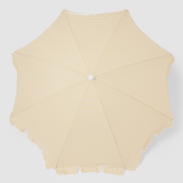 Beach Umbrella Mango Bay Golden Mustard Stripe