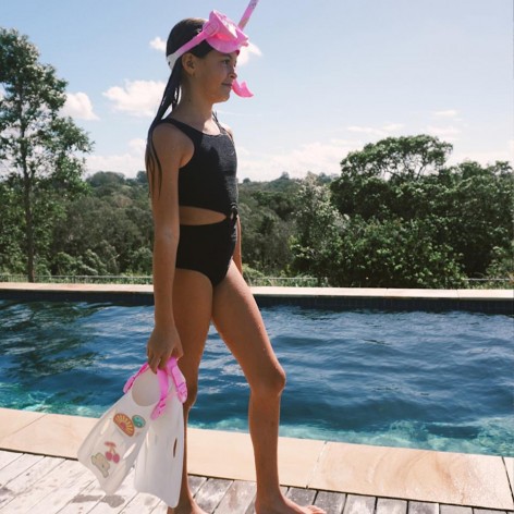 Kids Snorkel Set Medium Summer Sherbet Pink