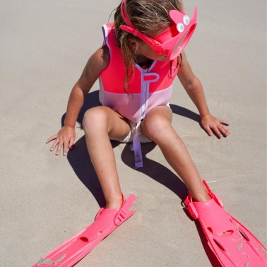 Kids Snorkel Set Small Melody the Mermaid Pink