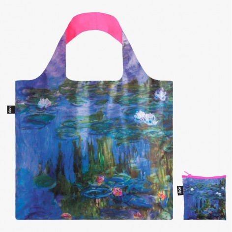 Bolsa Loqi Claude Monet Water Lillies Neon Pink
