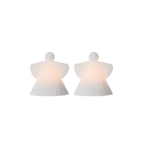 Vela Sirius Asta Angels 2PCS Ø9 2XH10cm Blanco