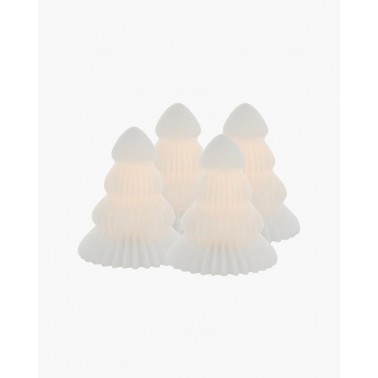 Vela Sirius Claire MIni 4PCS Ø6 5XH7cm Blanco