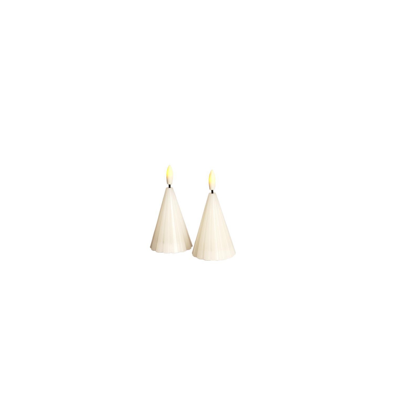 Vela Sirius Laura 2PCS Ø5 7XH11cm Blanco