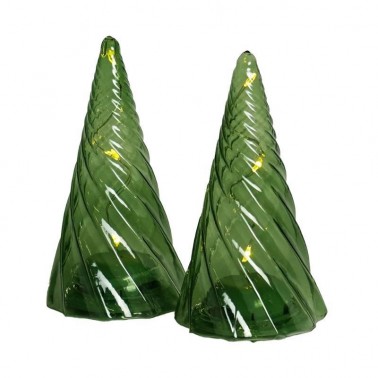 Adorno Sirius Vilma 2PCS Ø6x11cm Verde